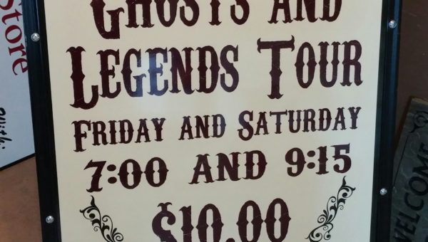 Granbury Ghost Tour Sign